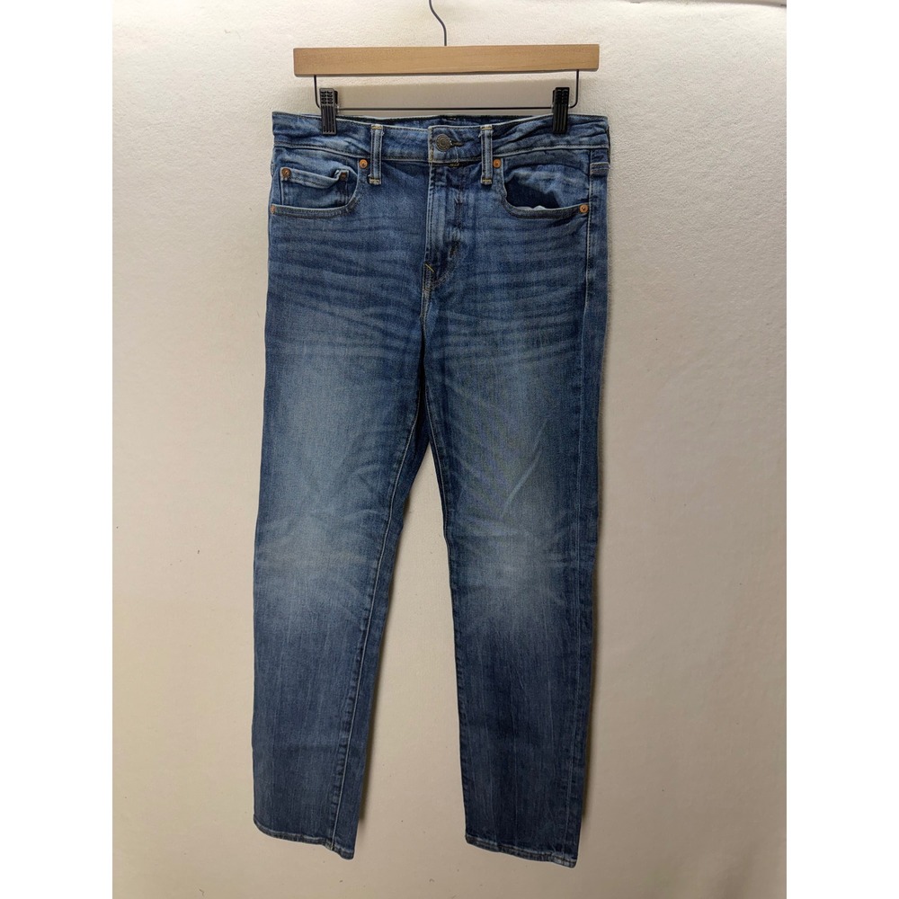 American Eagle Original Straight Jeans Mens 31x32 Blue Airflex+ Stretch 3588